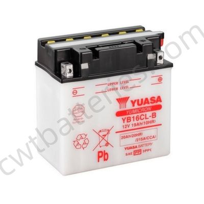 Quality  YUASA YB16CL-B Jet Ski Battery Rechargeable 12V 19Ah Replacement Batteries Ready to Use Type factory