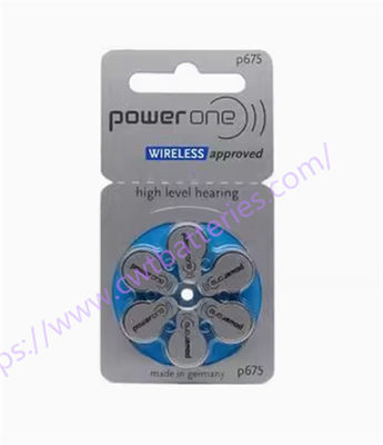 جودة  Powerone P675 1.45V Hearing Zinc Air Battery Small Batteries Portable Batteries Environmental friendly Battery مصنع