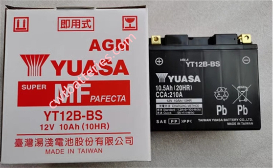 Yuasa YT12B-BS Battery 12V 10Ah 10HR Motorcycle Battery New Original