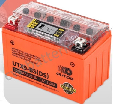 OUTDO UTX9-BS(DS) Battery DS-iGEL 12V 9Ah 10HR *CA:180A New Original Motorcycle Part