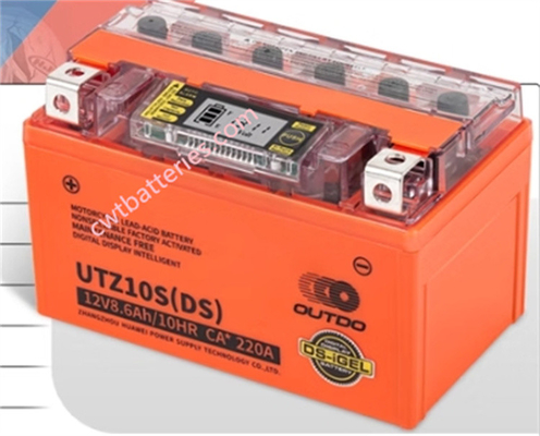 OUTDO UTZ10S(DS) 12V 8.6AH Rechargeable Battery New Original Orange Color Motorcycle Battery 