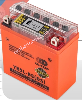 OUTDO YB5L-BS(DS) 12V 5AH Rechargeable Lead Acid Battery for Motorcycle Power