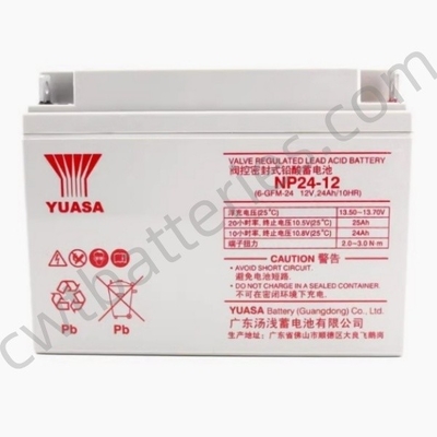 12V 24AH Rechargeable AGM UPS VRLA Batteries YUASA NP24-12 for Solar System Energy Storage
