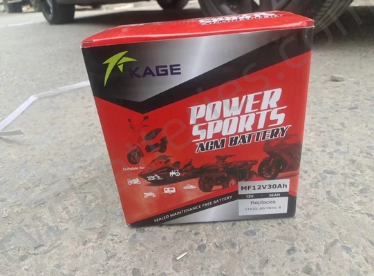 12V 30Ah Dry Charged 110CC Four Wheeler Battery KAGE KGX30L-BS for UTV