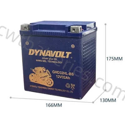 DYNAVOLT GHD32HL-BS Nano Gel Jet Ski Batteries 12 Volt 32Ah For Aki Motor Harley Davidson