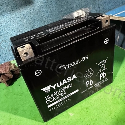 ODM YTX20L-BS YUASA Leisure Battery Replacement For Motorcycle 12V 18Ah