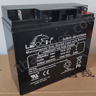 SLA AGM válvula regulada de chumbo ácido Vrla baterias de manutenção livre 12V 20AH LEOCH DJM12-20