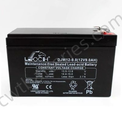 LEOCH DJM12-9.0 Rechargeable Sealed Lead Acid 12v 8ah VRLA Battery SLA 12V 9Ah