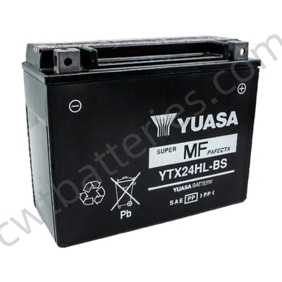 Motorcycle AGM Power Sport Battery Replacement Yuasa YTX24HL-BS 12V 21Ah