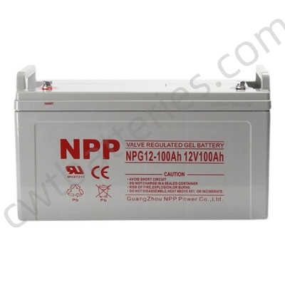 Armazenamento de RV Baterias solares Gel recarregável Ciclo profundo NPG12-100Ah 12V