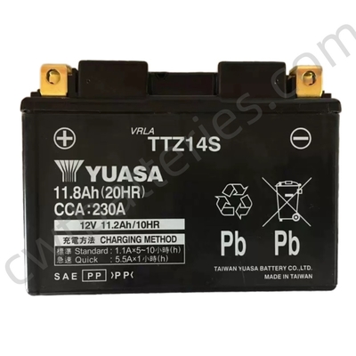 Yuasa TTZ14S Li Ion Motorcycle Battery Maintenance Free 12V 11.8Ah 230A
