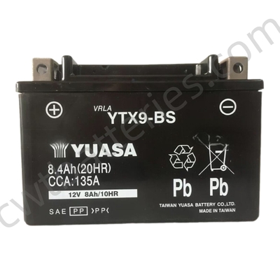 Custom YUASA YTX9-BS Motorcycle Battery 12V 8Ah For Hyosung GT250 GV MS1 MS3