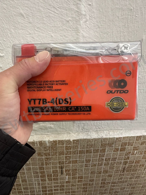 OUTDO YT7B-4 DS แบตเตอรี่ไอนลิเดียมจักรยานยนต์ DS-IGEL 12V 6.5Ah