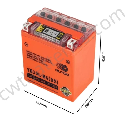 OUTDO YB10L-BS Motorcycle Scooter Lead Acid Battery 12V 10Ah Nonspillable