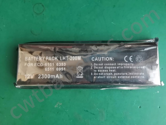 Compatible Battery LHT-200M for Nihon Kohden ECG-6851K 6511 6551 9120 6151 6353 6511 6951 12V 2300mAh Medical Equipment Part