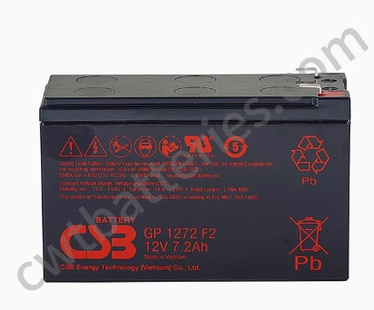 CSB GP1272 F2 12V 7.2Ah Sealed VRLA Battery AGM Valve Regulated Lead Acid