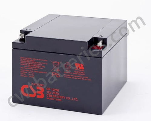 CSB GP12260 12V 26AH VRLA AGM Valve Regulated Rechargeable Battery Sealed