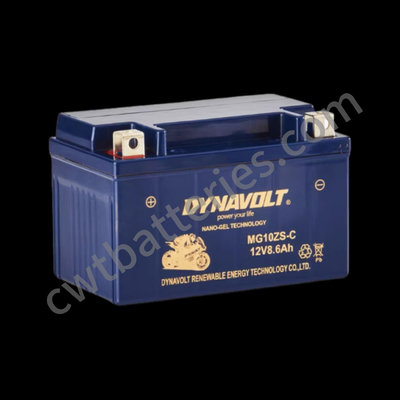 Lightweight 12V 8.6Ah Dynavolt MG10ZS-C Battery Pack Nano Gel