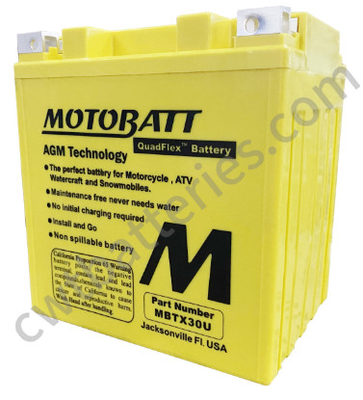 ATVs 32AH 12V Jet Ski Battery MOTOBATT MBTX30U For Sea Doo 260 Watercraft