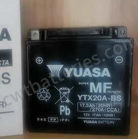 17Ah Absorbent Glass Mat 12V AGM Battery Yuasa YTX20A-BS OEM