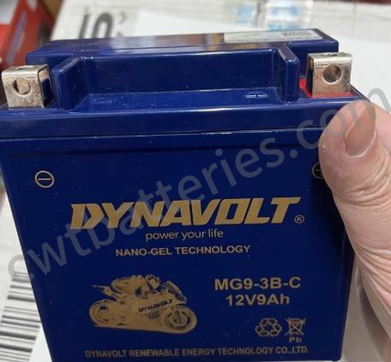 Motorcycle MG9-3B-C Dynavolt Nano Gel Battery Replacement 12V 9Ah