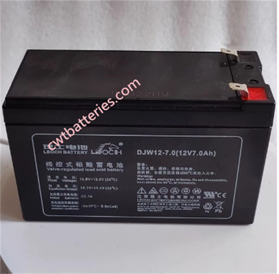 Black LEOCH DJW12-7.0 UPS Batteries AGM Sealed Lead Acid 12V 7AH