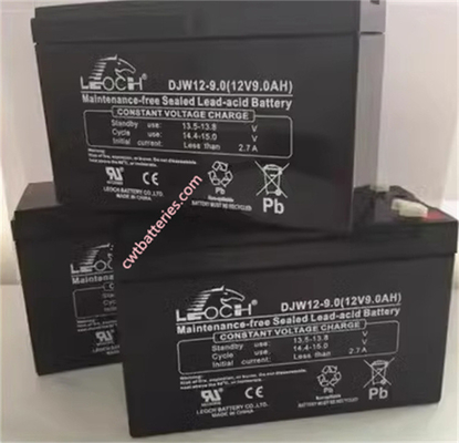 Custom LEOCH DJW12-9 12V 9AH UPS Batteries Rechargeable 2.6Kg