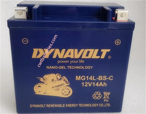 DYNAVOLT MG14L-BS-C BATTERY 12V 14Ah AGM GEL Lead Acid Battery for Motorcycle New Original