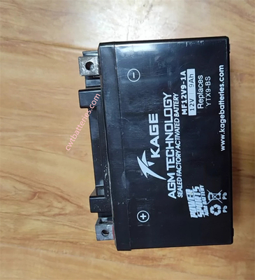 Bateria Kage MF12V9-1A 12V 9Ah Substitui YTX9-BS para Bateria de Motocicleta