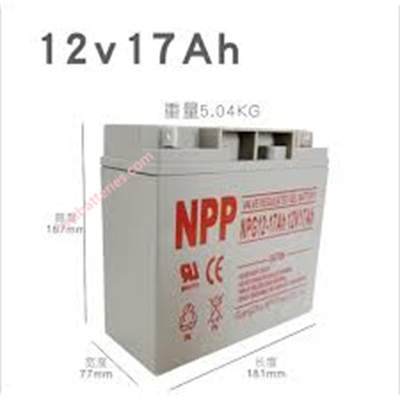NPG12-17Ah 12V17Ah Gel de Ácido de Chumbo Armazenamento solar recarregável Bateria Sistema Solar Novo Original