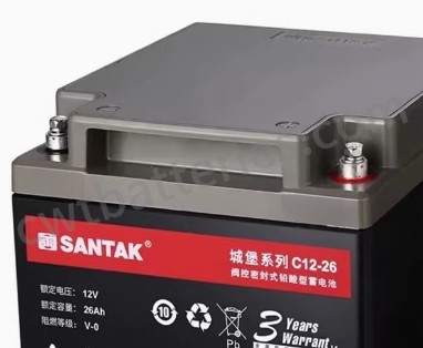 Rechargeable Castle Lead Acid UPS Battery Santak C12-26 12V 26Ah Non Spillable