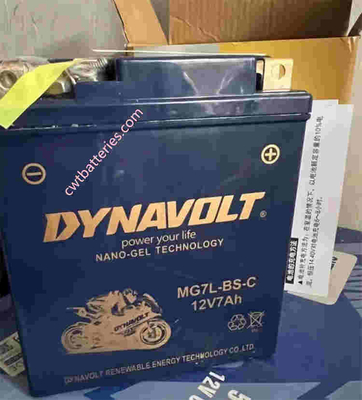 DYNAVOLT MG7L-BS-C แบตเตอรี่ 12V 7Ah แบตเตอรี่จักรยานยนต์ซีรีส์เจลเดิมใหม่