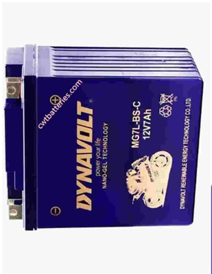 DYNAVOLT MG7L-BS-C แบตเตอรี่ 12V 7Ah แบตเตอรี่จักรยานยนต์ซีรีส์เจลเดิมใหม่