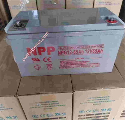 NPG12-65Ah แบตเตอรี่เชื้อออนไลน์สําหรับการเก็บพลังงานระบบลม