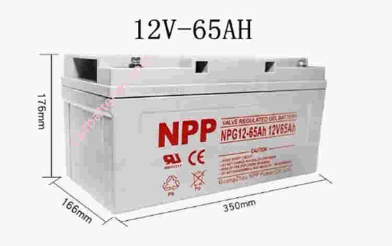 NPG12-65Ah แบตเตอรี่เชื้อออนไลน์สําหรับการเก็บพลังงานระบบลม
