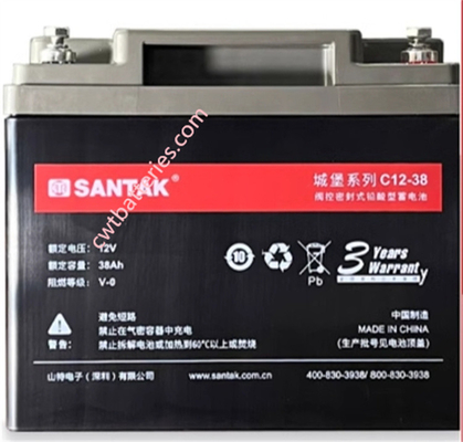 SANTAK C12-38 12V 38AH Castle Series Power UPS Batteries Maintenance Free