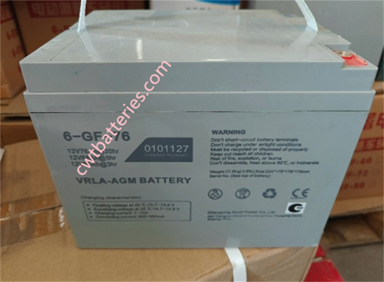 12V 76Ah Rechargeable Forklift Batteries Noblelift Battery 6-GF-76