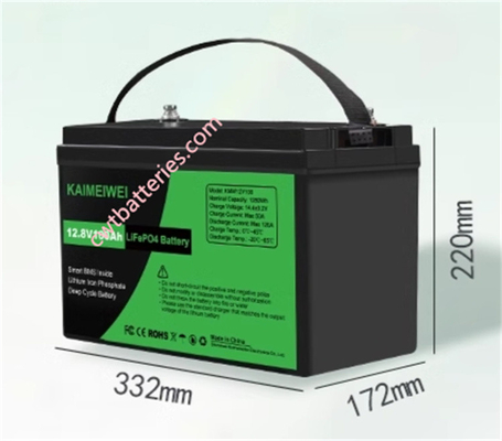 KAIMEIWEI 12.8V 100AH LiFePO4 RV Battery with Long Lifespan for Solar Energy