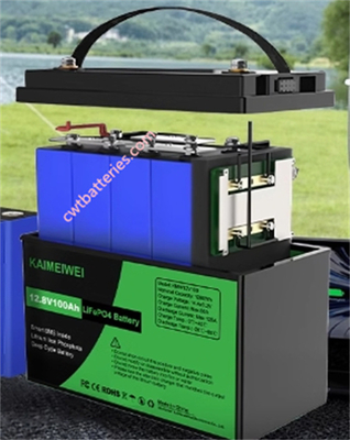 KAIMEIWEI 12.8V 100AH LiFePO4 RV Battery with Long Lifespan for Solar Energy