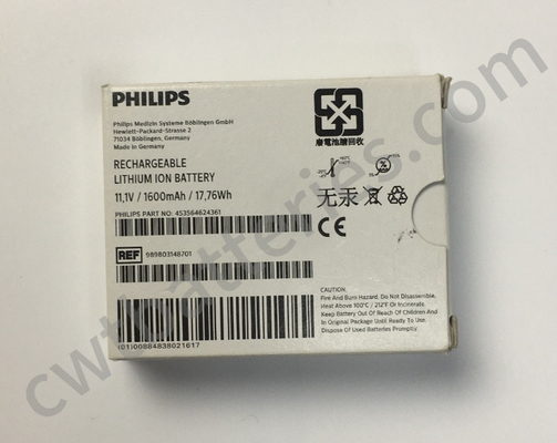 11.1V 1600mAh 17.76Wh Used Batteries Philips M4607A REF989803148701 X2 MP2 M3002A