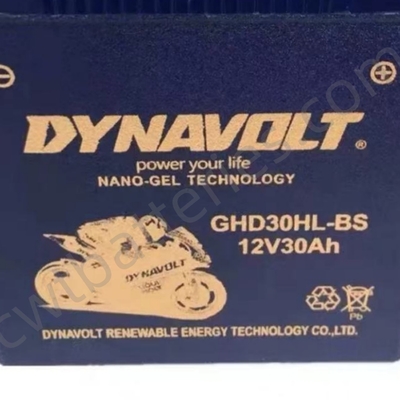 DYNAVOLT GHD30HL-BS Nano Gel AGM ATV Batteries 12V 30Ah Heavy Duty for Motorcycle