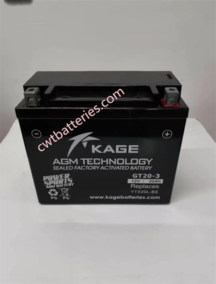 KAGE GT20-3 Rechargeable Lithium Powersport UTV ATV Batteries 12V 20Ah