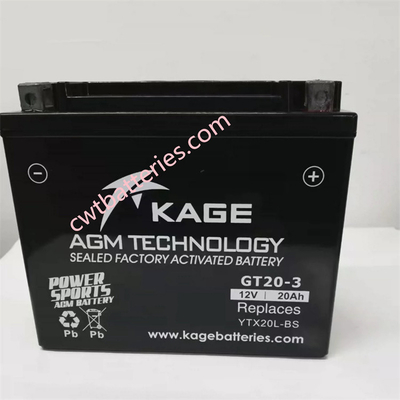 KAGE GT20-3 Rechargeable Lithium Powersport UTV ATV Batteries 12V 20Ah