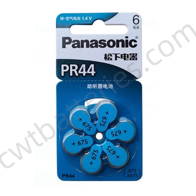 Panasonic PR44 A675 1.4V Zinc Air Battery for Hearing Aids Electronic Pet Game Consoles Replacement Batteries