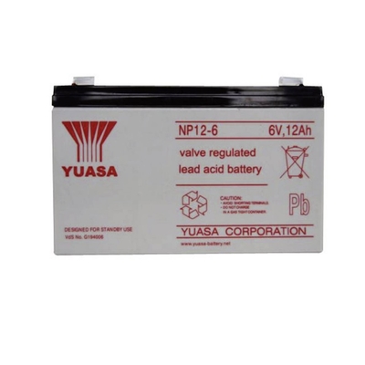 YUASA NP12-6 VRLA Sealed Lead Acid Battery 6V 12Ah AGM UPS Batteries for Power Storage System