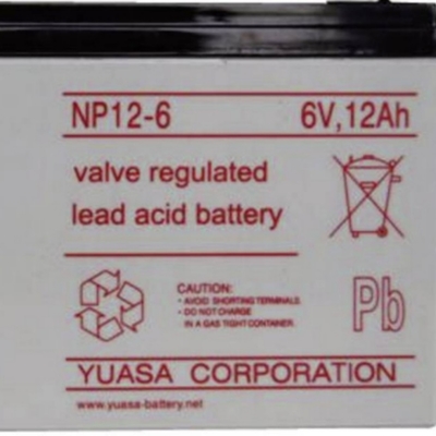 YUASA NP12-6 VRLA Sealed Lead Acid Battery 6V 12Ah AGM UPS Batteries for Power Storage System