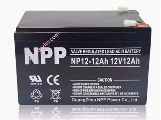 NP12-12 12V 12Ah Vrla Battery Rechargeable Sealed Lead Acid Battery