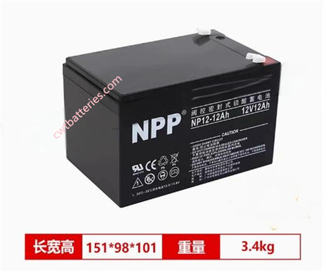 NP12-12 12V 12Ah Vrla Battery Rechargeable Sealed Lead Acid Battery