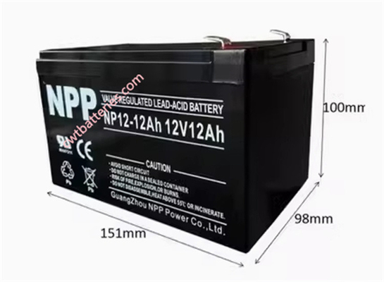 NP12-12 12V 12Ah Vrla Battery Rechargeable Sealed Lead Acid Battery