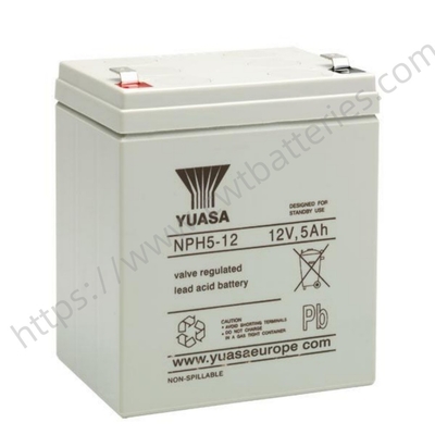 YUASA NPH5-12 High Rate VRLA Battery 12V 5.0Ah AGM Sealed Lead Acid Battery for UPS Emergency Power System